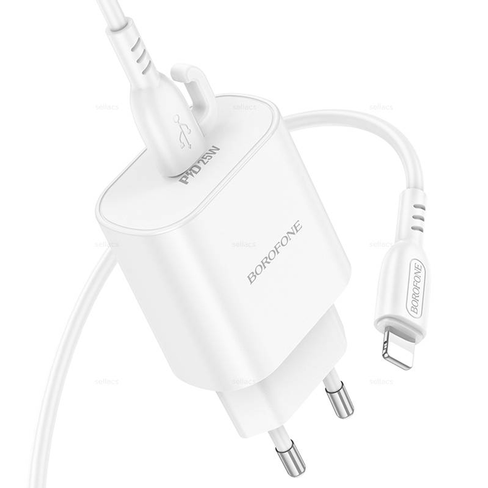 Зарядное устройство Borofone PD 25W + QC3.0 Для Lightning BA82A (white)