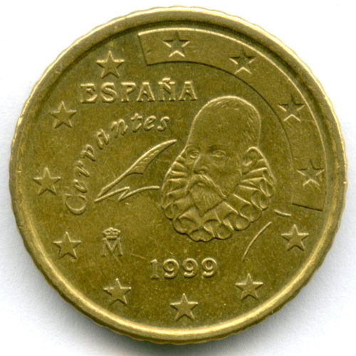 50 евроцентов 1999 год. Испания. Регулярный выпуск. Тип 1. Нордик XF-AU