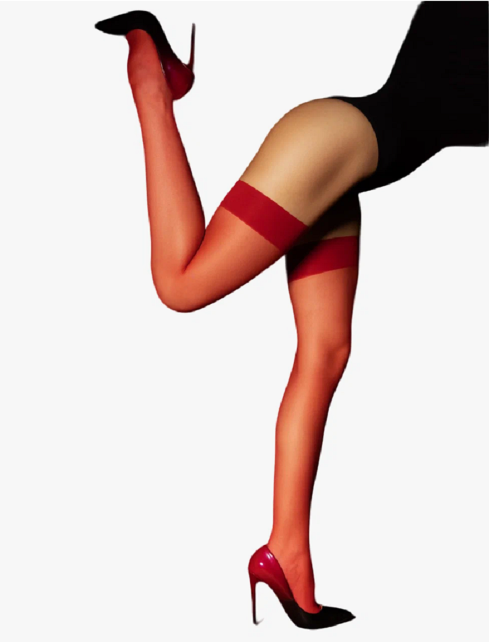 Чулки Le Frivole капроновые красные S/M