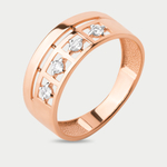 Кольцо женское из розового золота 585 пробы с фианитами (арт.023311-1102)