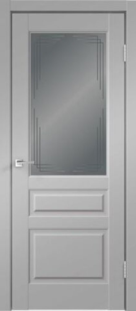Межкомнатная дверь Velldoris Villa 3V PO Грани Мателюкс Эмалит серый