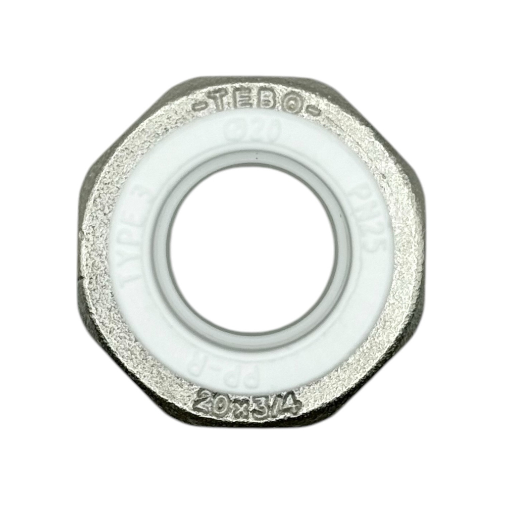 Муфта комбинированная разъемная (Американка) TEBO 20x3/4" наружная резьба под O-Ring кольцо