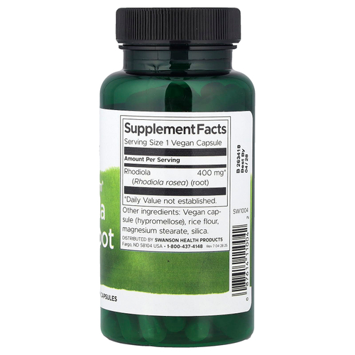 Swanson, Full Spectrum®, корень родиолы розовой, 400 мг, 100 веганских капсул