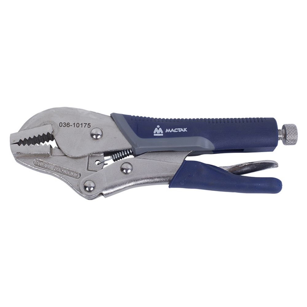 МАСТАК (036-10175H) Зажим с фиксатором 175 мм, прямые губки