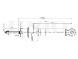 Амортизатор газовый передней подвески UNIO SAB-10575