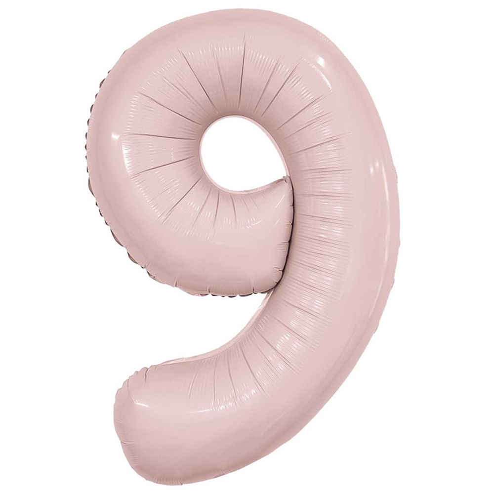 Шар фольгированный Цифра 9 101 см (Розовый)