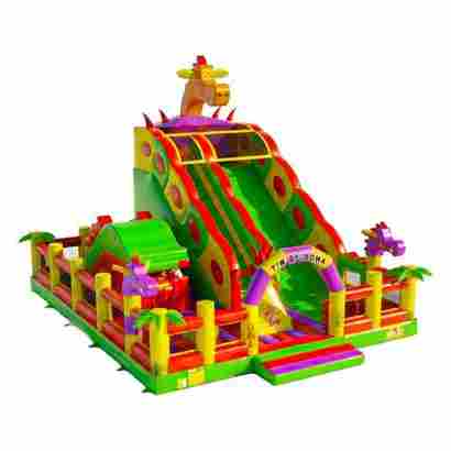 Большая надувная горка «Три дракона» 10,5*8,5*7 м