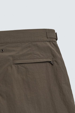 ZARA ПЛАВКИ С БОКОВЫМИ ЛЯМКАМИ, КОРИЧНЕВЫЙ