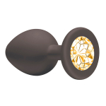 Анальная пробка Lola Games Emotions Cutie Medium Black golden crystal 4012-07Lola
