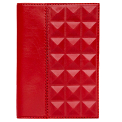 Обложка для автодокументов «Геометрия». Цвет красный