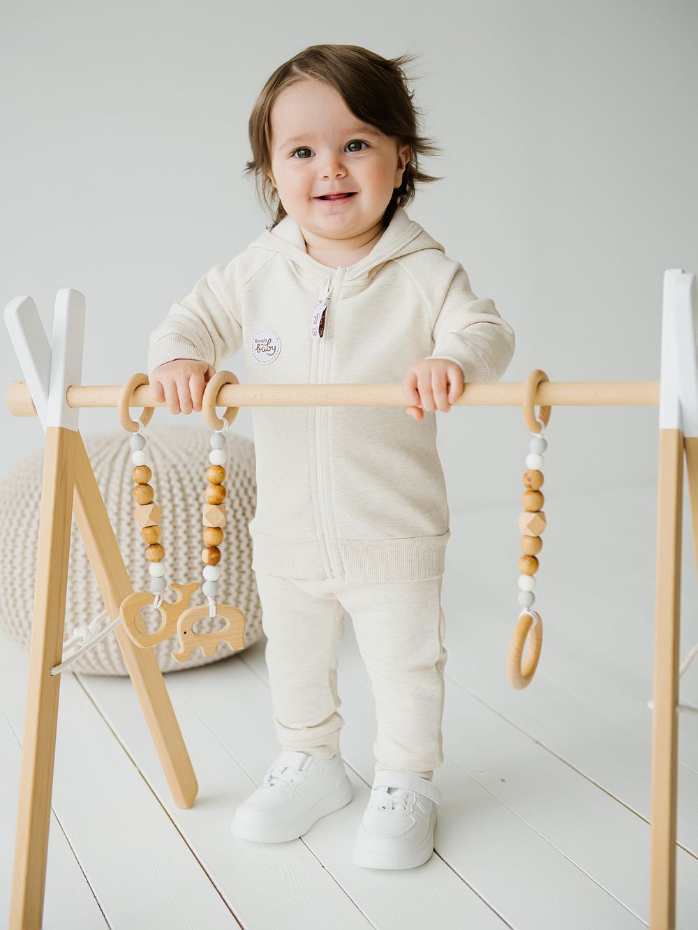 Джоггеры "Ванильный пудинг" утепленные 0+