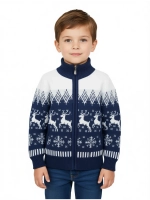 Кофта вязаная на молнии с карманами "Арктика"