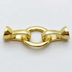 Замок, цвет золото, размер кольца 16 мм, размер концевиков 14*7 мм, цена за 1 шт