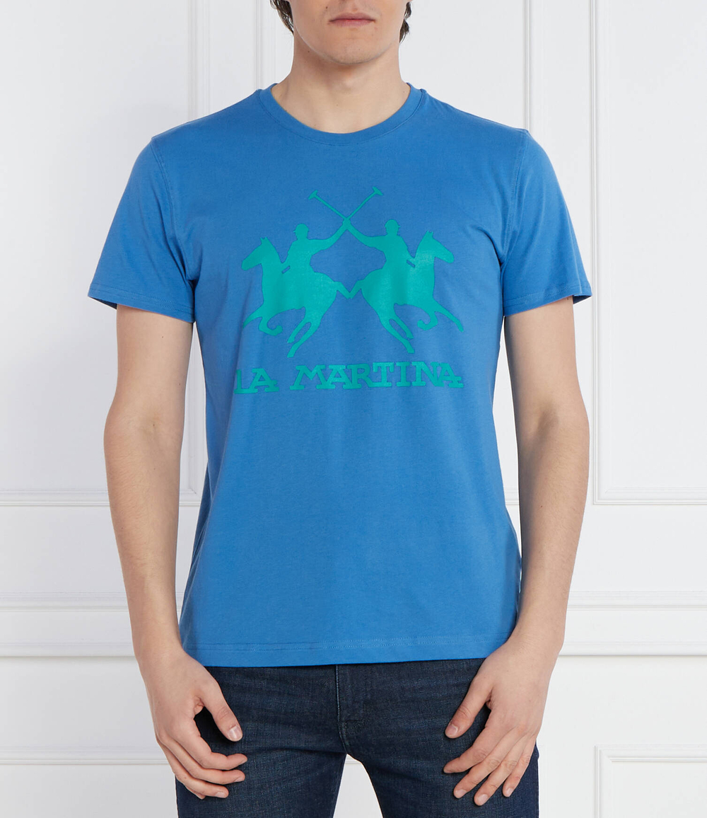 Футболка La Martina - голубой(YMR001 JS206)