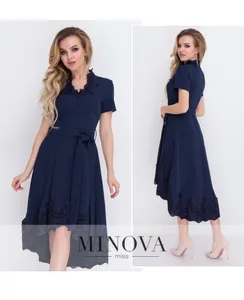 Платье 8575-темно-синий Minova