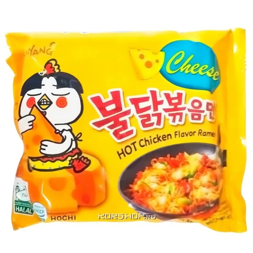 Лапша б/п со вкусом сыра и курицы (острая) Samyang, Корея, 140 г