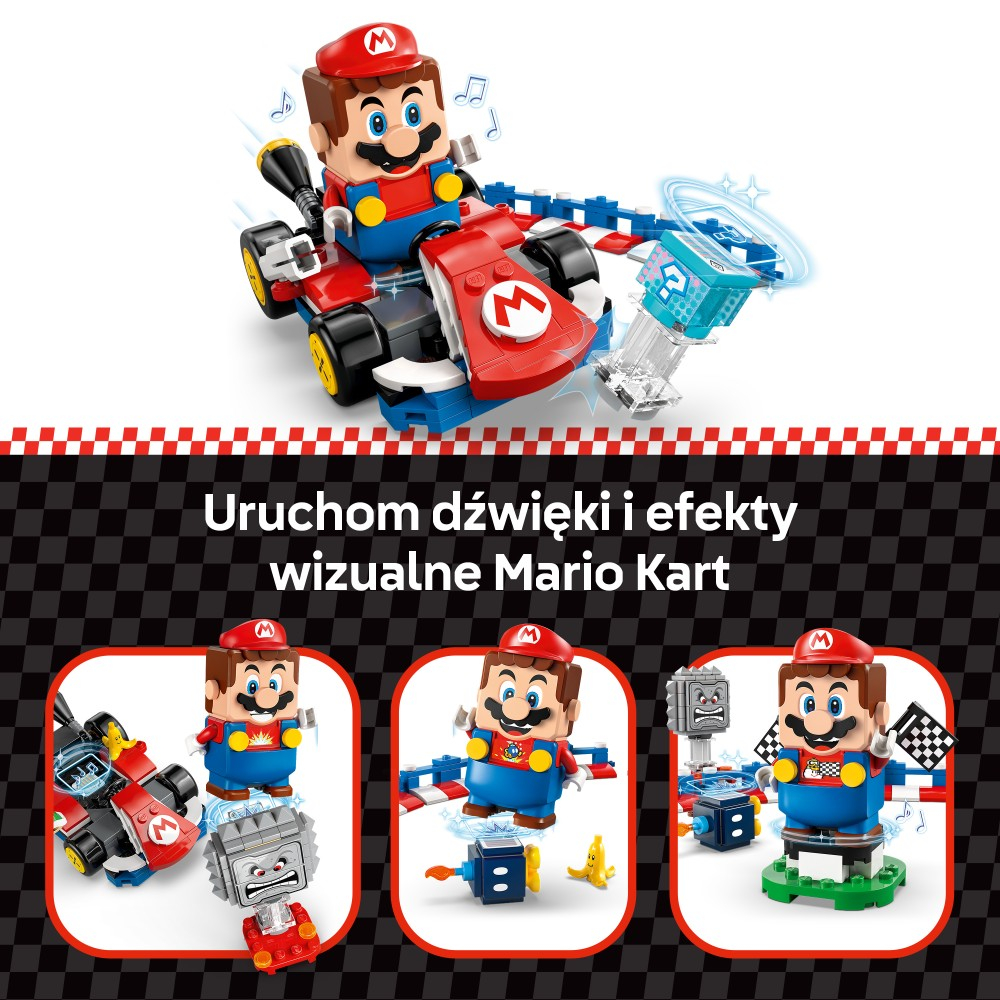 Конструктор LEGO Super Mario Mario Kart 72043 интерактивная фигурка Марио и стандартный карт — фото 8