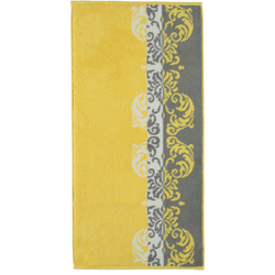 Элитное полотенце махровое Vienna Ornament желтое от Vossen Австрия