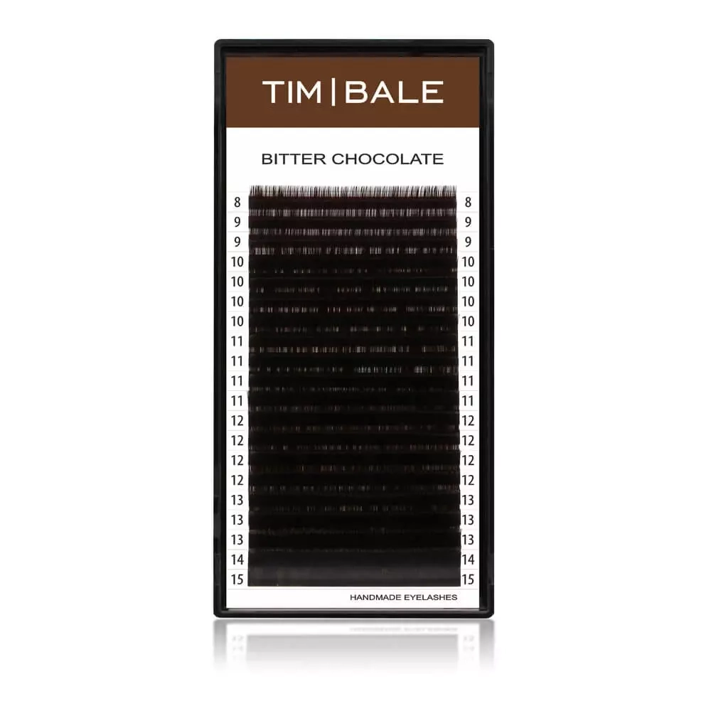 Ресницы коричневые TimBale Bitter Chocolate, 20 линий