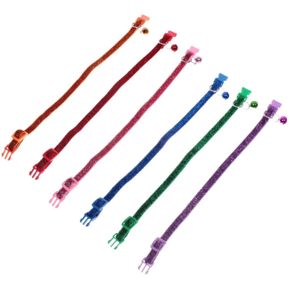 Ошейник с колокольчиком 1*19/32см «Zoo City-Блестящий БУМ» микс цветов (минивложение 12шт)