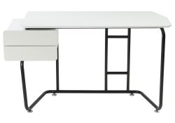 Компьютерный стол Desk 131х58х76 white / black