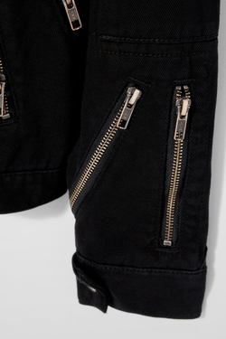 ZARA X KATE MOSS КУРТКА НА МОЛНИИ, ЧЕРНЫЙ