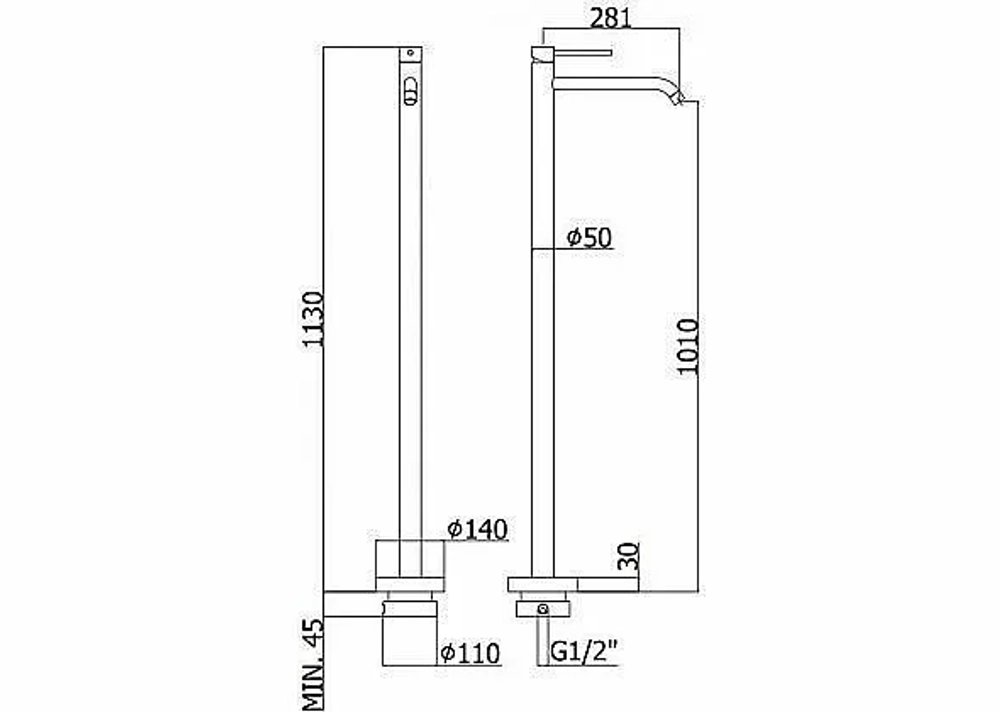 Смеситель для раковины Paffoni Light LIG031CR