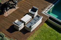 Кресло из искусственного ротанга ВЕНЕЦИЯ  (цвет: серый)