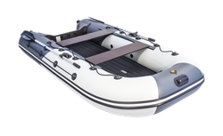 Лодка ПВХ Ривьера Компакт 3600 НДНД светло-серый/графит