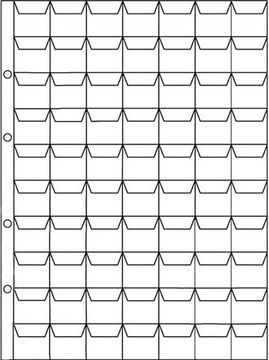 Лист для хранения монет на 70 ячеек (формат Optima) (200х250 мм)