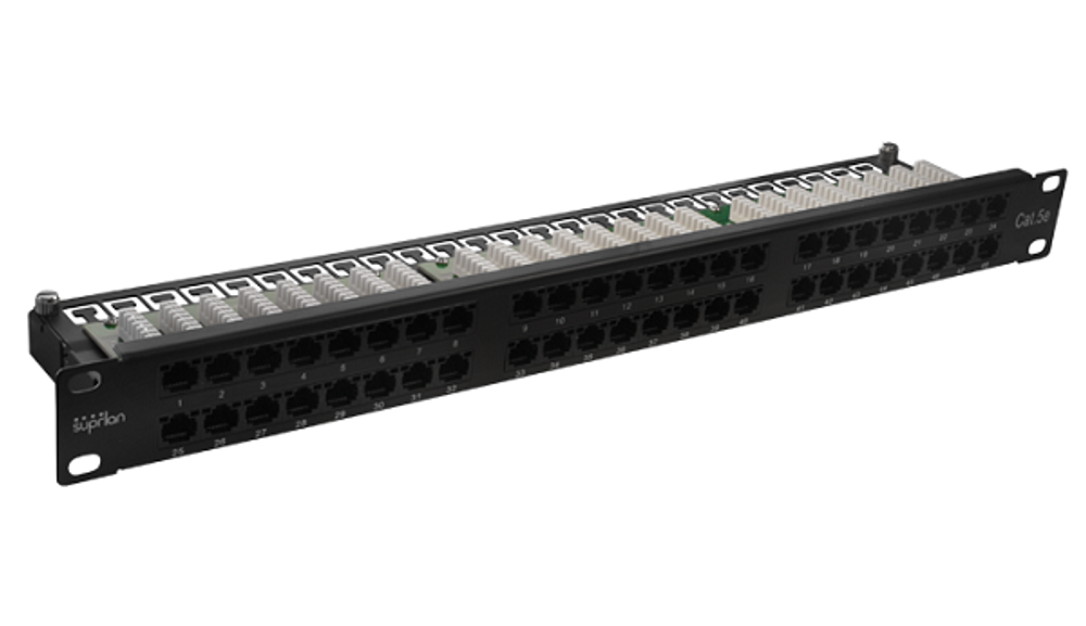 Патч-панель 19, 48xRJ45, UTP, Кат. 5е SUPRLAN 10-0406