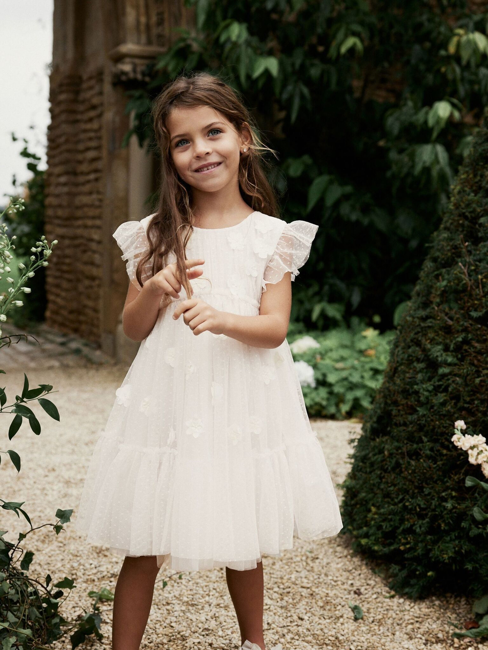 Платье для девочки Next N31-946, Молочный