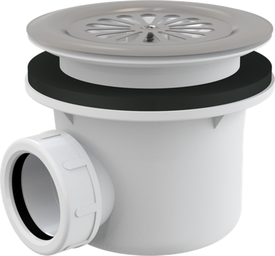 Сифон A48 для душевого поддона с нержавеющей решеткой