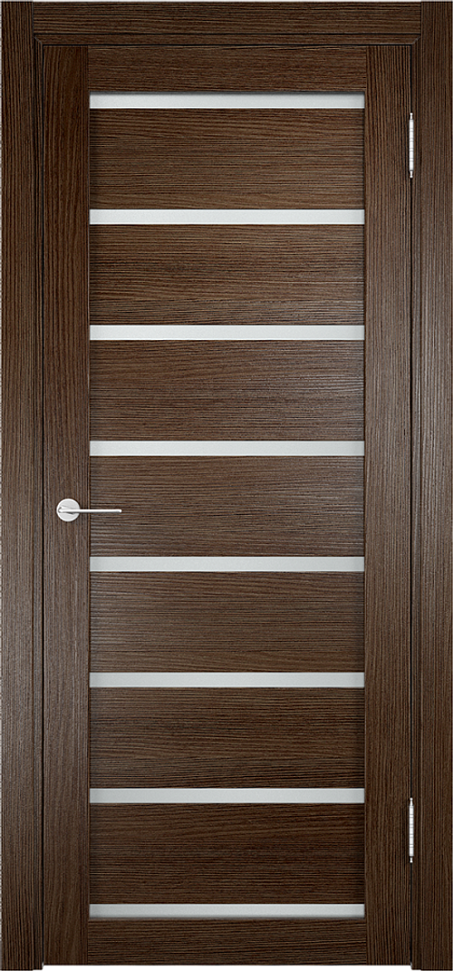Межкомнатная дверь Y-1 / Цвет Дуб табак / Остекление "Сатинато" / Двери Верда