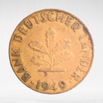 Germany, 10 Pfennigs - Bank of German States, 1949, (Hamburg Mint - "J"), VF