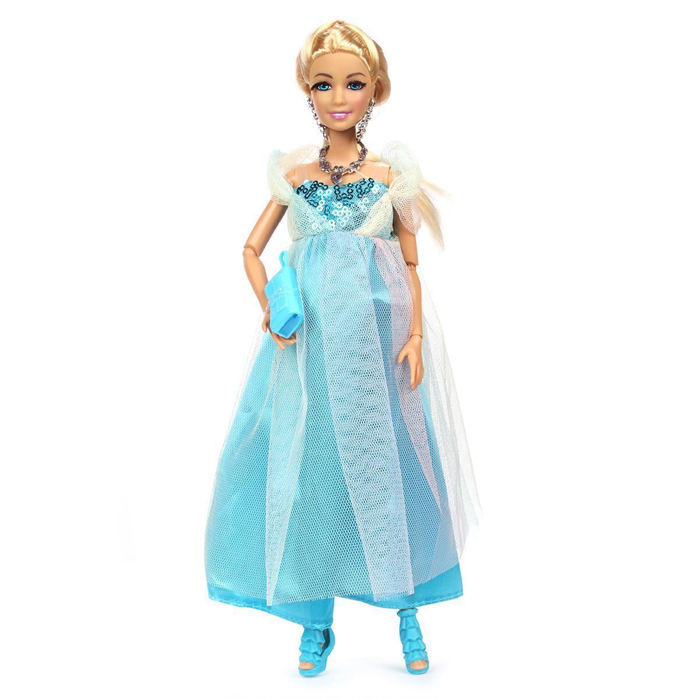 Кукла тип модель София 29 см. беременная, руки и ноги сгиб, ресницы, акс. (Карапуз)