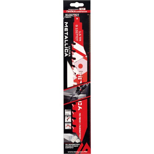 Пилка сабельная METALLICA Ultra S1317TCT 320/230мм шаг 17,3мм по газобетону 1шт   908471