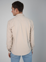 Рубашка Город Горький бежевая с нашивкой