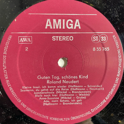 Винтажная виниловая пластинка LP Roland Neudert Guten Tag, Schones Kind (ГДР 1980)