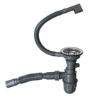 Мойка настол.монтаж 50х50 (2,0) вып 3 1/2  MIXLINE PRO 20см с сифоном (черный графит НАНО декор)