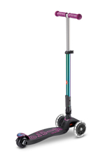 Самокат Maxi Micro Deluxe LED складной, неохром сиреневый