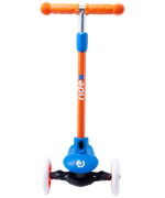 Самокат детский 3-х колесный RIDEX Hero, 120/80 мм, синий/оранжевый