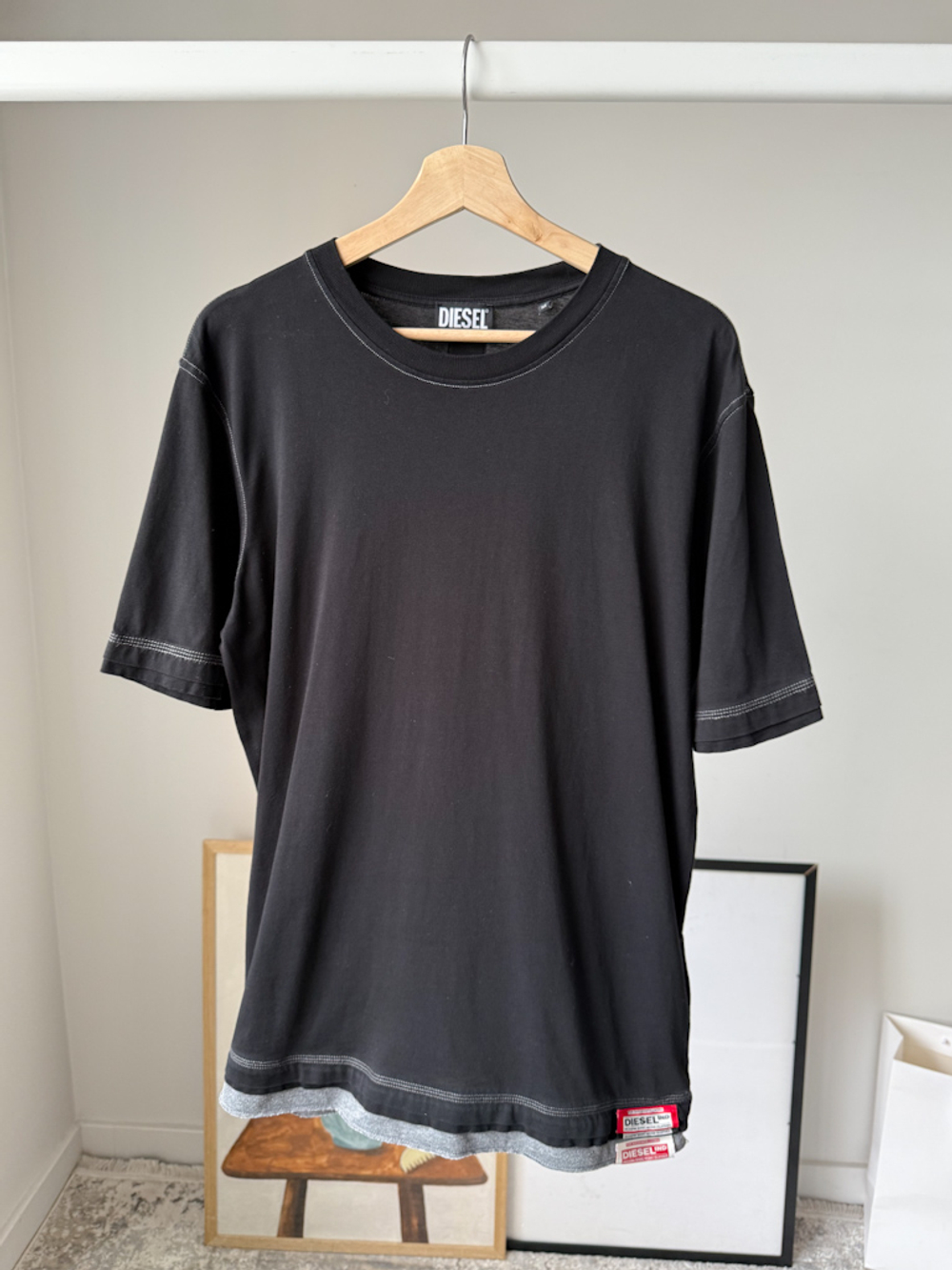 Хлопковая футболка Diesel, M