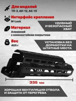 Тактическое цевье Н-4 на TR3, АК12, АК15, Тактические Идеи