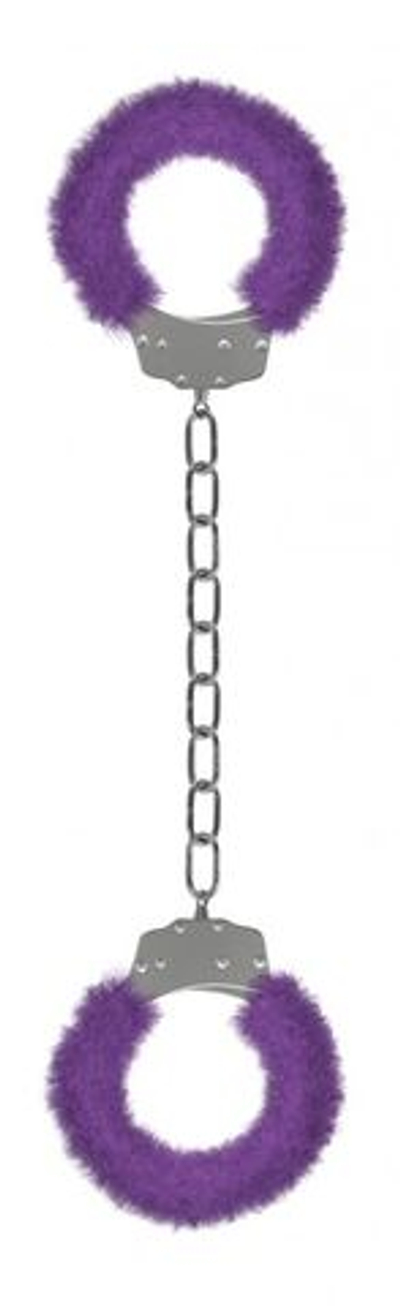 Кандалы с фиолетовым мехом Furry Ankle Cuffs (Цвет: фиолетовый)