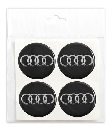 Наклейки на колпак СИЛИКОН 55мм Audi 4пр KOTA