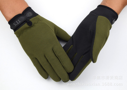 Перчатки с длинным пальцем 511 (Зеленые) размер М.