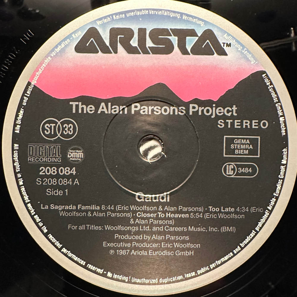 The Alan Parsons Project - Gaudi (Европа 1987г.)