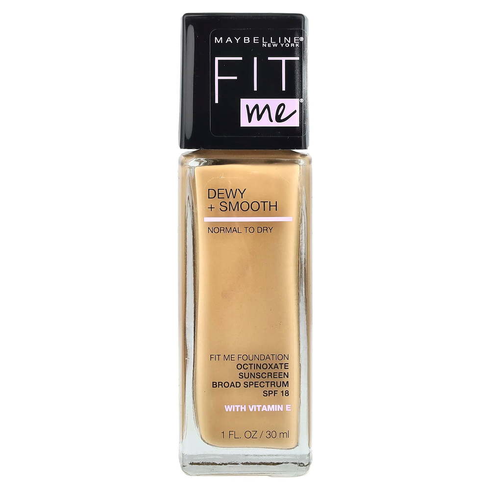 Maybelline, Fit Me, увлажняющая и выравнивающая тональная основа, оттенок 220 «Натуральный бежевый», 30 мл (1 жидк. унция)