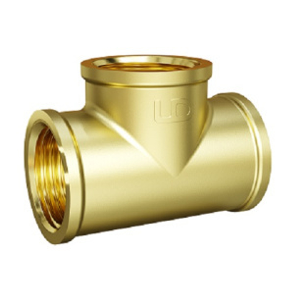 Тройник DN25, 1", ВР-ВР-ВР, латунь LD